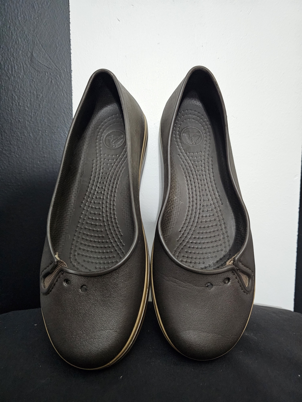 CROCS Women's Chocolate Brown Slip-On Ballet Flats